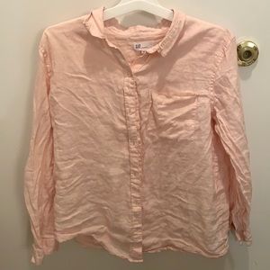 Light Pink Boyfriend Fit Gap Button Down